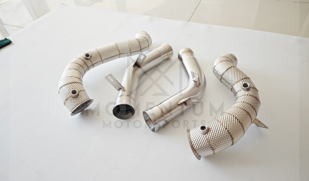 Mercedes C63 AMG (M177) - Race Downpipes - view 3