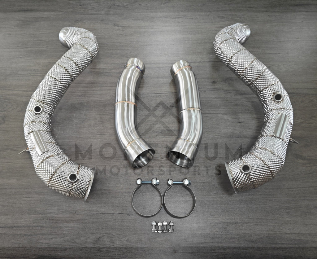 Mercedes S63 (M177) - Race Downpipes - view 1