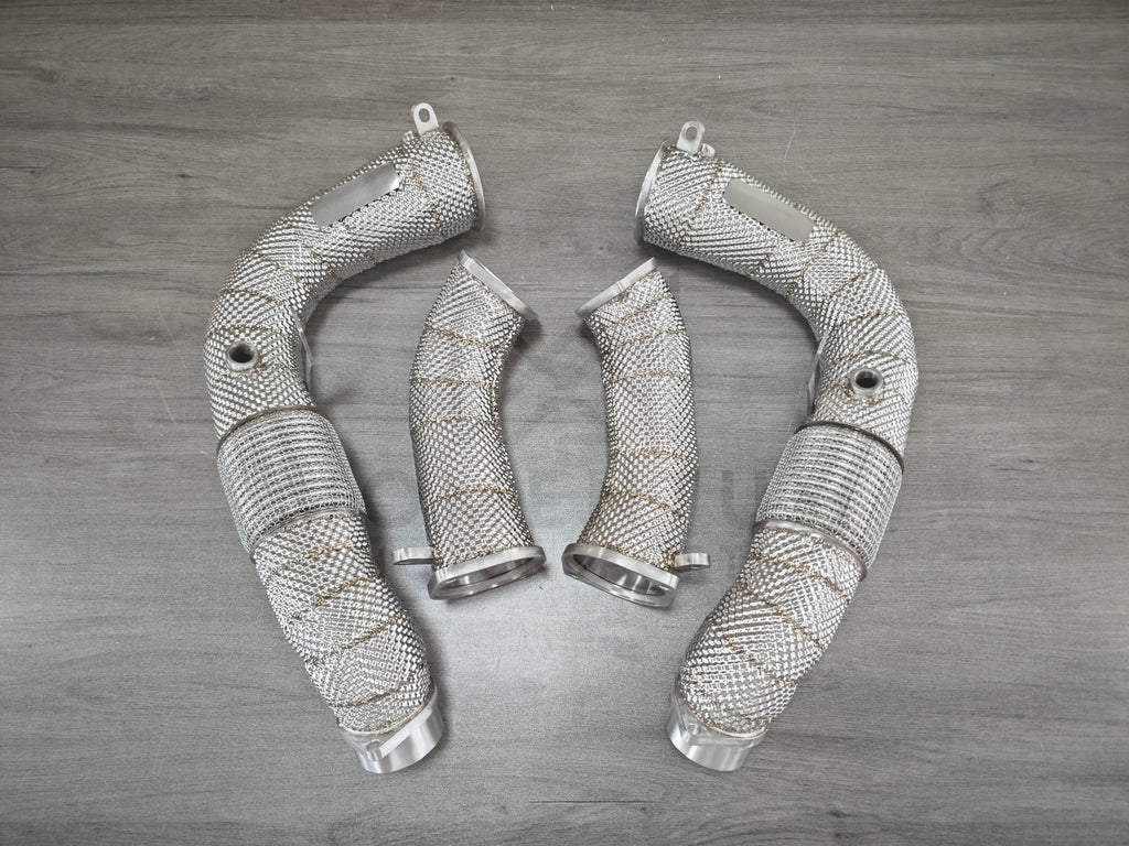 BMW X5M / X6M S68 High-Performance Downpipes - view 1